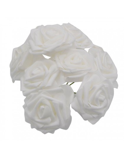 10 głowice 8CM całkiem urocze sztuczne kwiaty PE piankowe kwiaty — róże bukiet panny młodej dekoracja ślubna do domu Scrapbookin