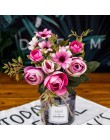 Jesień fałszywe herbaty różowy jedwabny kwiat jesień Gerbera Daisy sztuczne z tworzywa sztucznego kwiat na ślub akcesoria do dom
