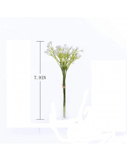 CHENCHENG 1 sztuka białe dzieci oddech kwiaty sztuczne fałszywe łyszczec DIY kwiatowe bukiety układ ślubny wystrój domu