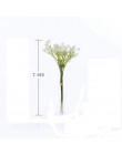 CHENCHENG 1 sztuka białe dzieci oddech kwiaty sztuczne fałszywe łyszczec DIY kwiatowe bukiety układ ślubny wystrój domu