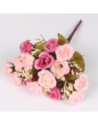 Jesień 15 głów/bukiet mały pąk róż bract sztuczny kwiat jedwabiu róża DIY ślub home dekoracje świąteczne kwiaty róża prezent