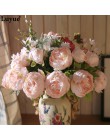 Luyue 13 oddział/bukiet sztuczne kwiaty piwonia Vivid flores artificiales fałszywe Silk Rose ślubna dla nowożeńców decor wieniec