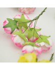 6 sztuk tanie papier Rose sztuczne kwiaty scrapbooking na ślub dekoracja samochodu rękodzieło DIY pudełko na prezent wieniec mat