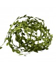 20 metr jedwab natura zielony sztuczny liść liście winorośli ślub dekoracja liście Scrapbooking Craft wianek fałszywe kwiaty Gar