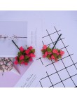 12 szt/bundle sztuczne kwiaty MINI jedwab róże diy wieniec prezenty dekoracje świąteczne dla domu wedding bridal broszka fałszyw