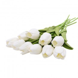10 sztuk tulipan sztuczny kwiat prawdziwy dotyk sztuczny bukiet sztuczny kwiat dla dekoracje ślubne w kształcie kwiatów domu Gar