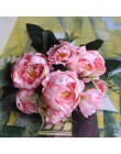 Shabby chic bukiet europejski pięknej panny młodej ślub małe jedwabne sztuczne piwonie tanie Mini sztuczne kwiaty do dekoracji w