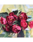 Shabby chic bukiet europejski pięknej panny młodej ślub małe jedwabne sztuczne piwonie tanie Mini sztuczne kwiaty do dekoracji w