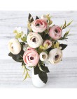 Europejski Vintage sztuczny jedwab herbata róża kwiaty 6 głowy 4 mały pączek bukiet ślubny domu Retro sztuczny kwiat Party DIY d