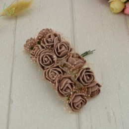 12 sztuk różowe sztuczny kwiat z pianki PE sztuczne kwiaty tanie dla domu dekoracje ślubne DIY wieniec pudełko scrapbooking robó