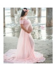 Szyfonowa Sukienka Fotografia Rekwizyty Sukienki Ciążowe Ciąża Do Sesji zdjęciowej Maxi Suknia Suknie Dla Kobiet W Ciąży Ubrania