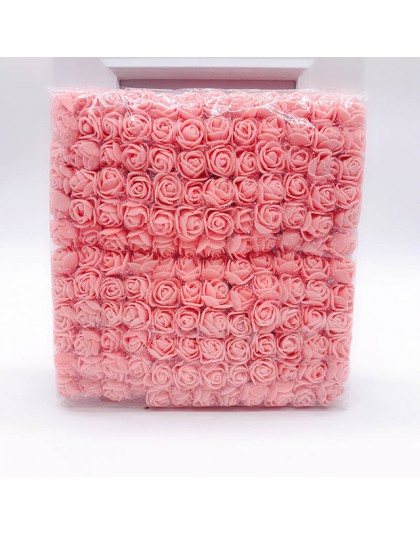 Nowy (144 sztuk/partia) 2cm głowy Multicolor PE Rose Foam Mini kwiat bukiet jednolity kolor/Scrapbooking sztuczne piankowe kwiat