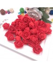 100 sztuk pianki PE sztuczny kwiat róży głowy sztuczne kwiaty tanie dekoracje ślubne na scrapbooking prezent box diy wieniec wie