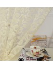 NAPEARL europejski styl żakardowe projekt dekoracji wnętrz nowoczesne zasłony tkaniny tiulowe organza sheer panel okno leczenie 