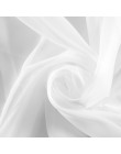 Dyrektyw ”naturowych” soild biały tiul sheer okna zasłony do salonu sypialni nowoczesne tulle organza materiał na zasłony rolety