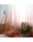 Zasłony gradient woal z nadrukiem szare okno nowoczesne zasłony do salonu tiul przezroczyste tkaniny Rideaux Cortina T & 185 30