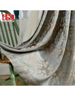 Europejski adamaszku zasłony do salonu luksusowe żakardowe zasłony niewidomych panel okienny tkaniny zasłony do sypialni cieniow