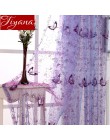 Francuski romantyczny świeci motyl haftowane zasłona typu woal Panel okno tekstylia domowe sypialnia zasłony Tulle Cortinas T & 