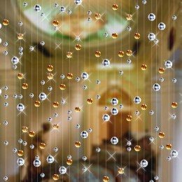 Modne szkło kryształowe koralik kurtyna dekoracja do wnętrza domu luksusowy ślub tło materiały dekoracyjne