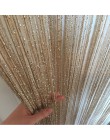 Błyszczące Tassel srebrna linia zasłona sznurkowa 300*290 cm i 100x200 cm moda Valance salonu dzielnik ślubne dekoracje dla domu