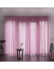 Jednolity kolor zasłona tiulowa zasłona okna String zasłony do salonu sypialnia Panel Sheer Tulle nowoczesne zabiegi okna