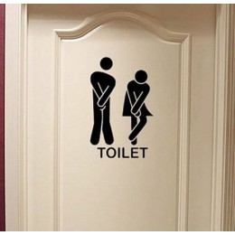 Ekonomiczne drzwi toalety kij mężczyzna/kobiety drzwi naklejki etykiety winylowe dekoracji znak Art Fashion Decor ds99