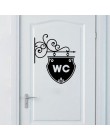 Wielokrotnego użytku biuro w domu łazienka drzwi naklejki WC Symbol samoprzylepna PVC wymienny łatwe zastosowanie WC wodoodporne
