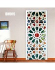 3D drzwi naklejki las mural sztuki zielone drzewo most zwodzony tapety plakat naklejki samoprzylepne wymienny Home drzwi naklejk