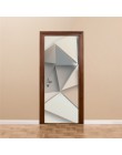 2 sztuk/zestaw kreatywny geometryczny wzór naklejki na drzwi dekoracyjna tapeta do domu pcv wodoodporne drzwi do sypialni naklej