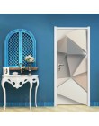 2 sztuk/zestaw kreatywny geometryczny wzór naklejki na drzwi dekoracyjna tapeta do domu pcv wodoodporne drzwi do sypialni naklej