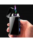 Wyświetlacz LED zasilania impuls ładowania USB zapalniczki gorąca sprzedaż podwójny łuk cygaro zapalniczka plazmowa wiatroszczel