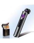 Mini cylindryczne USB ładowania elektroniczny lżejsze wyłącznik dotykowy papieros zapalniczki plazmowe wiatroodporna zapalniczka