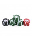 3 warstwy Poker Chip styl zioło ziołowy młynek do tytoniu z tworzywa sztucznego metalu szlifierki rury palenia akcesoria gadżet 