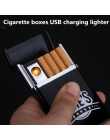 Nowy kreatywny przenośny pudełka papierosów USB wiatroodporny, bezpłomieniowy, elektryczny, cygaro elektroniczne ładowanie zapal