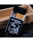 Nowy kreatywny przenośny pudełka papierosów USB wiatroodporny, bezpłomieniowy, elektryczny, cygaro elektroniczne ładowanie zapal
