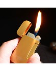 2019New typu dwa flam latarka Turbo lżejsze niebieski płomień elektronicznych zapalniczka gazowa zapalniczka butan Mini cygaro p