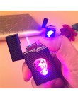 Kolorowe LED kompaktowy zapalniczka na butan latarka Turbo lżejsze akcesoria do papierosów gazu 1300 C wiatroszczelna zapalniczk