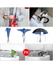 C uchwyt wiatroodporny składany parasol mężczyzna kobiet słońce deszcz odwrócony samochód parasole dwuwarstwowe anty UV samodzie