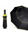 120CM w pełni automatyczne podwójne duży parasol deszcz kobiety 3 składane odporny na wiatr, odporny na duży parasol mężczyźni p