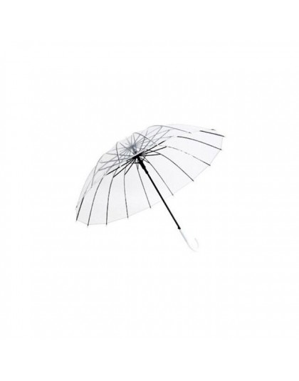 Półautomatyczne przezroczyste parasole chroniące przed wiatrem i deszczem długa parasolka z uchwytem jasne pole widzenia