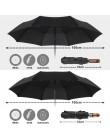 Klasyczny angielski styl Parasol mężczyźni automatyczne silny wiatr odporny 3 składane Parasol deszcz kobiety biznes mężczyzna j