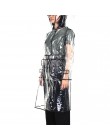 EVA przeźroczysty płaszcz przeciwdeszczowy długi płaszcz przeciwdeszczowy dla kobiet wodoodporna kurtka wiatrówka poncho przeciw