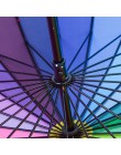 NELLO parasol tęczowy deszcz kobiety marka 24K wiatroszczelna długim uchwytem parasole, mocna rama, wodoodporny moda kolorowe Pa
