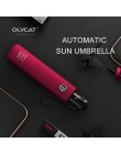 OLYCAT Ultralight automatyczny Parasol deszcz kobiety proste kolor ochrony przeciwsłonecznej anty UV podróży Sun Parasol jasne P