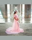 Macierzyństwo Sukienka Do Sesji Zdjęciowej Boat Neck różowa Sukienka Maternty Fotografia Rekwizyty Odcinku Bawełniane Z Krótkim 