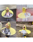 Dla dzieci deszcz kapelusz Cartoon kaczka płaszcz przeciwdeszczowy dla dzieci parasol kształt UFO Cape śmieszne gorąca