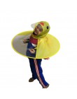 Dla dzieci deszcz kapelusz Cartoon kaczka płaszcz przeciwdeszczowy dla dzieci parasol kształt UFO Cape śmieszne gorąca