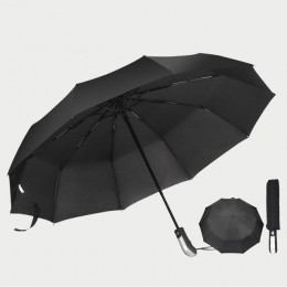 W pełni automatyczny oversize wzmocnione parasol trzy składane mężczyzna kobieta parasol deszcz kobiety wiatroszczelna biznesu p