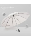 Mężczyźni składane odwrócone parasole Parasol kobiety podróż słońce parasole czarny odporny na wiatr automatyczny biznes samochó