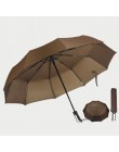 W pełni automatyczny oversize wzmocnione parasol trzy składane mężczyzna kobieta parasol deszcz kobiety wiatroszczelna biznesu p